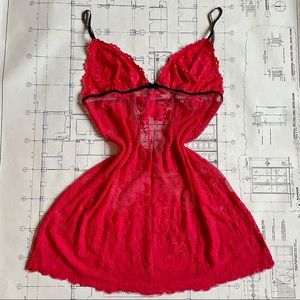 Victorias Secret Y2K  red sexy satin slip